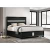 Coaster Miranda Black Wood Frame Queen Panel Bed with Diamond-like Trim 206360Q