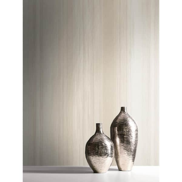 Stripe Metallic Pearl and Dusted Pink Paper Strippable Roll (Covers 56.05 sq. ft.)
