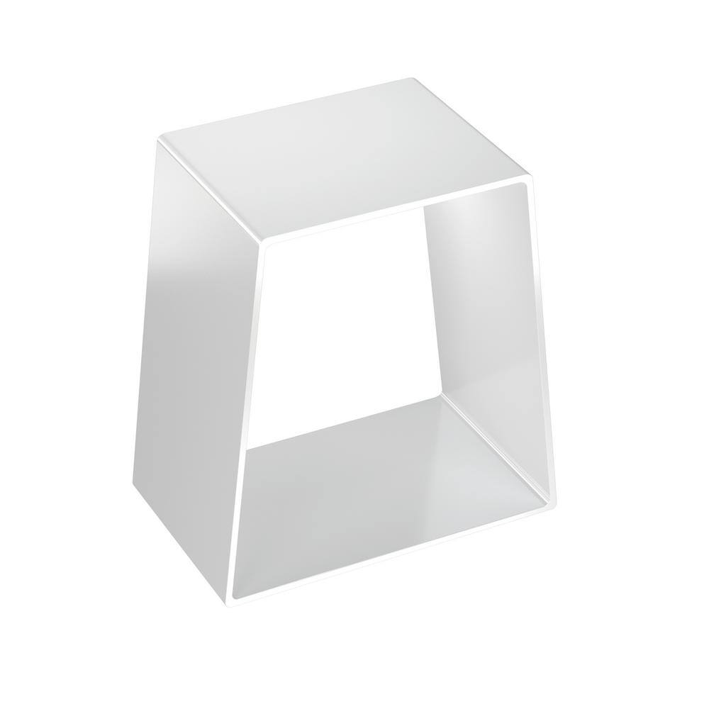Matte White Resin Freestanding Shower Stool