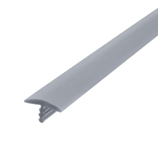 Outwater 5/8 in. Silver Flexible Polyethylene Center Barb Hobbyist Pack Bumper Tee Moulding Edging 25 ft. long Coil