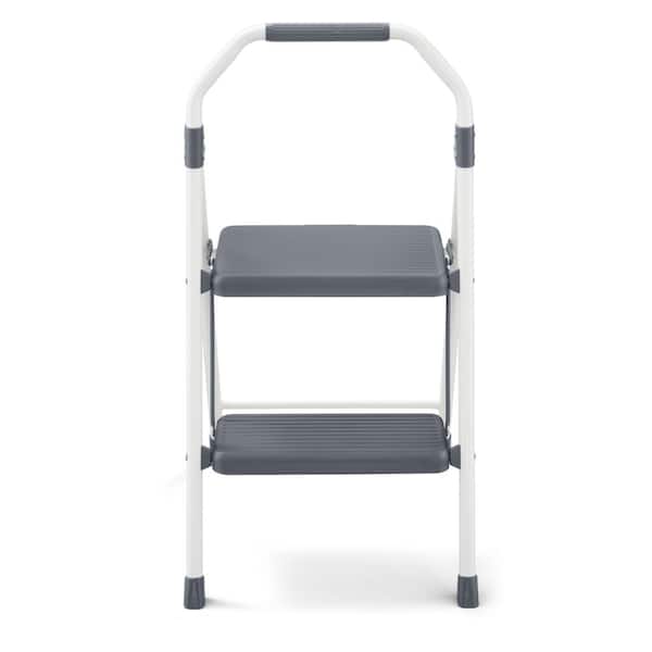 Gorilla Ladders - 2-Step Compact Steel Step Stool, 225 lbs. Load Capacity Type II Duty Rating (8ft. Reach Height)