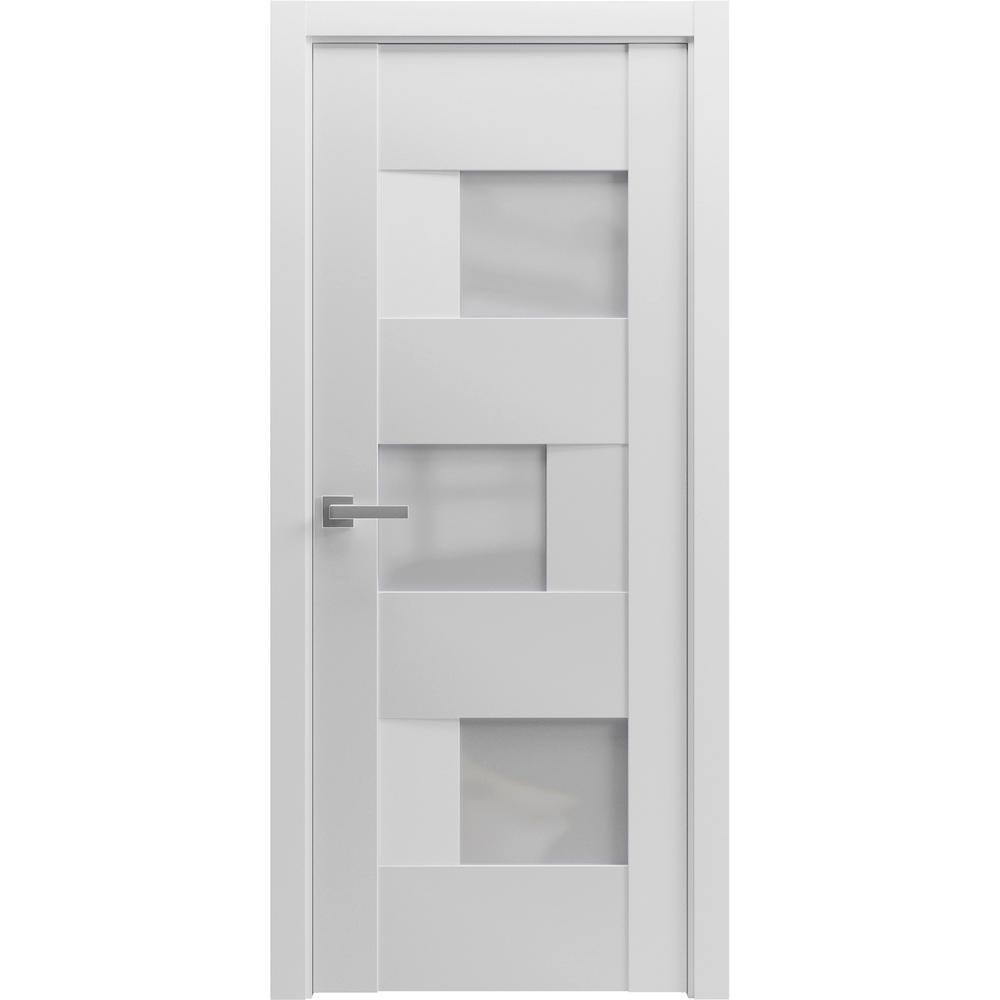 24 in. x 96 in. 1 Panel White Finished Solid MDF Sliding Door with Hardware price history on PriceWatchPro