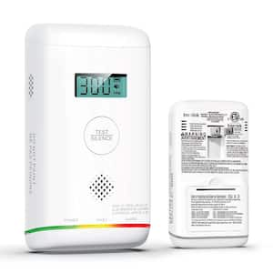 AC Powered Portable CO Detector with Battery Backup, Plug in Carbon Monoxide Detector with LCD Display, ETL Listed