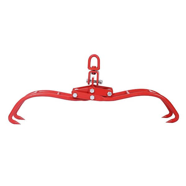 Tidoin 32 in. Red Carbon Steel Log Tongs Heavy-Duty Grapple Timber Claw  GH-YDW4-7380 - The Home Depot