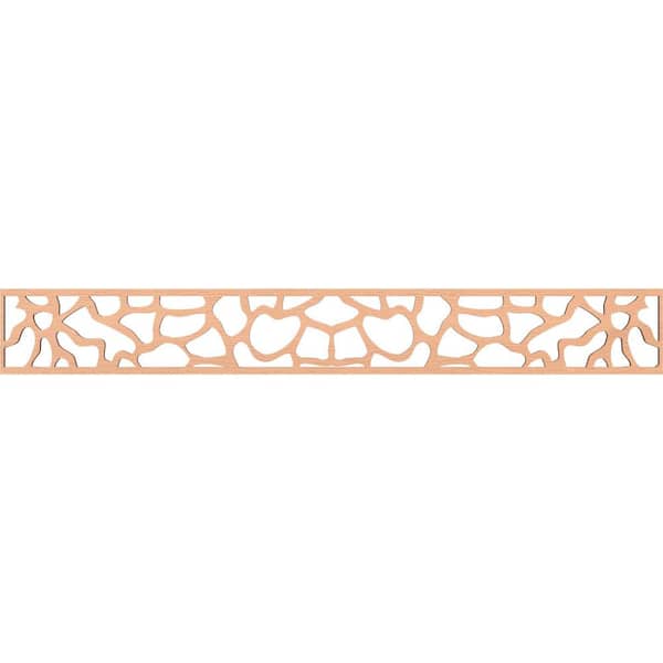 Ekena Millwork Rochester Fretwork 0.25 in. D x 46.5 in. W x 6 in. L Alder Wood Panel Moulding