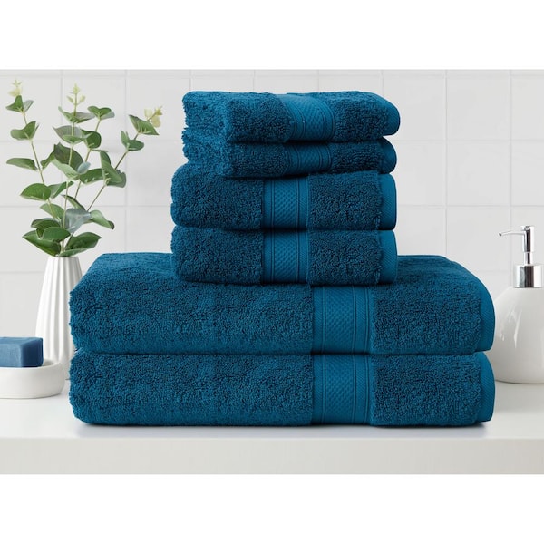 Powder Blue 4 Pack 100% Cotton 27” X 52” Bath Towels
