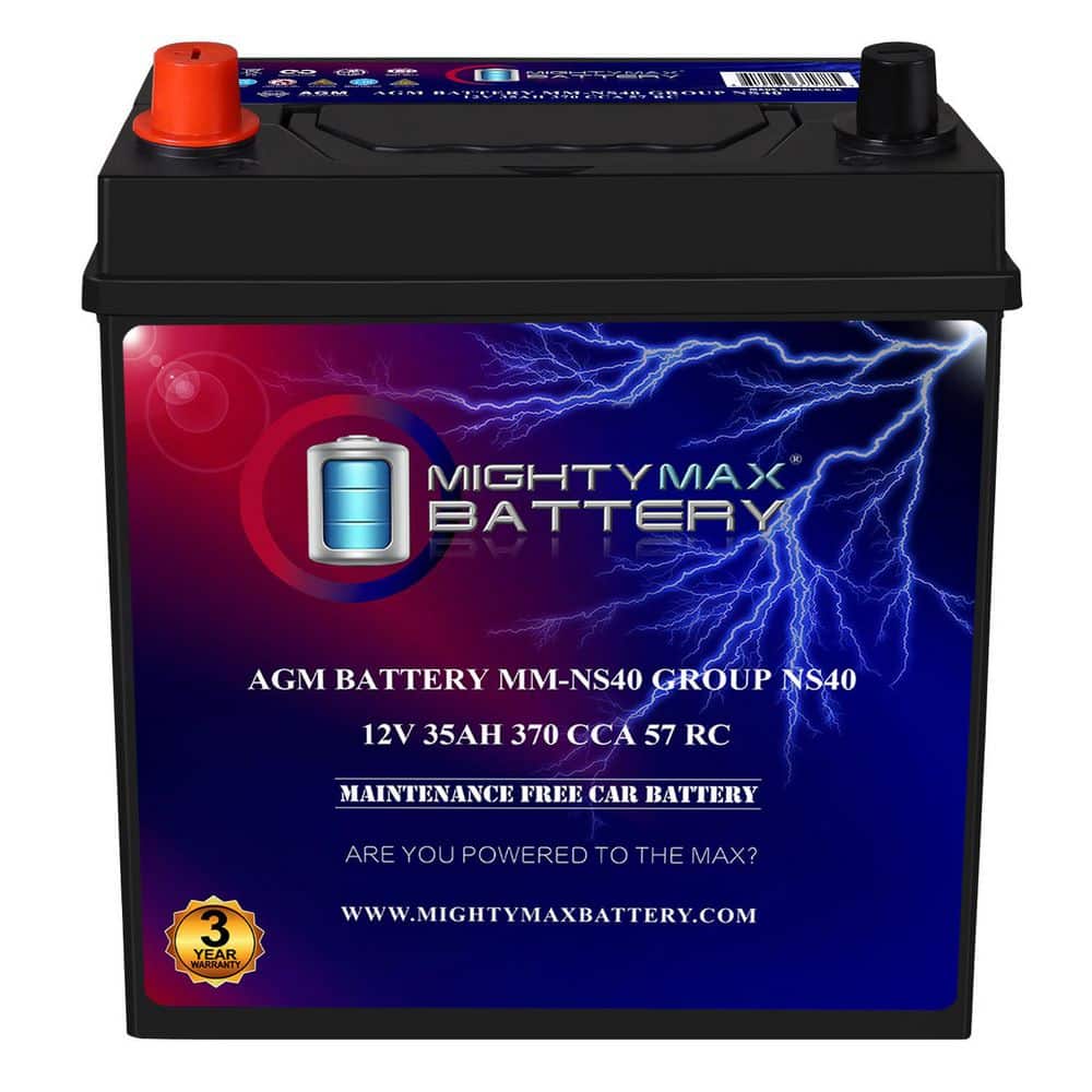 MM-NS40 Start and Stop Car BCI Group Size NS40 12V 35Ah, 57RC, 370 CCA Rechargeable AGM Car Battery price history on PriceWatchPro