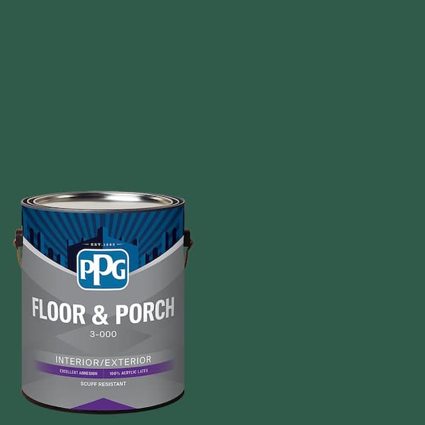 1 gal. PPG1139-7 Billiard Green Satin Interior/Exterior Floor and Porch Paint