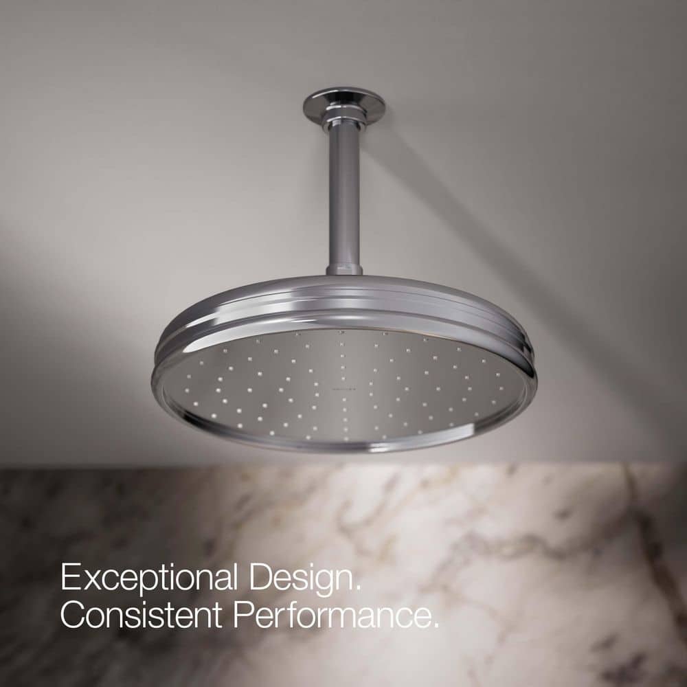 Polished Chrome 10" Ceiling Mounted Rain Shower Head
