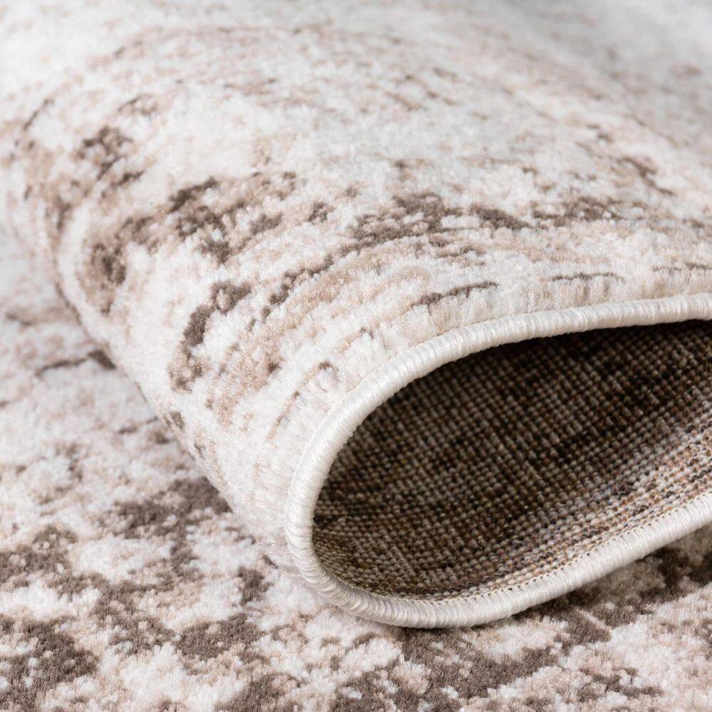 Ivory Elegance 8'x10' Rectangular Synthetic Rug