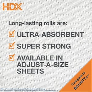HDX Select-A-Size White Paper Towel Roll, 152 sheets, 6 rolls per pack