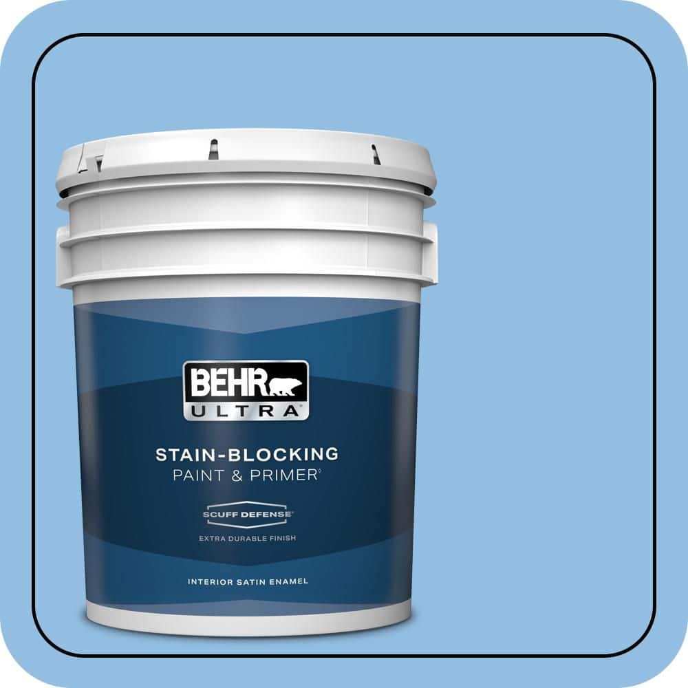 5 gal. #P520-3 Toile Blue Extra Durable Satin Enamel Interior Paint & Primer price history on PriceWatchPro