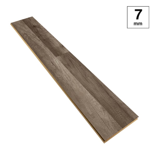 TrafficMaster Grey Oak 7 mm T x 8 in. W Laminate Wood Flooring (23.9 sqft/case)