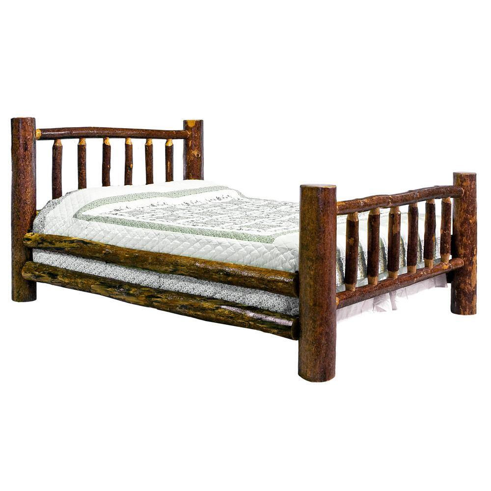 Rustic Pine Spindle Full/Double Bed - Solid Wood Frame