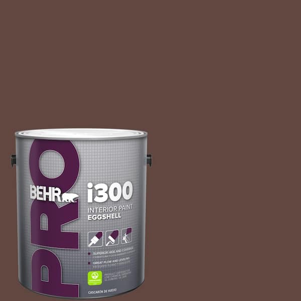 BEHR PRO 1 gal. #180F-7 Warm Brownie Eggshell Interior Paint
