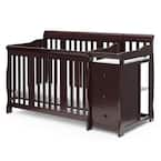 Storkcraft Portofino Espresso 4 in 1 Convertible Crib and Changer