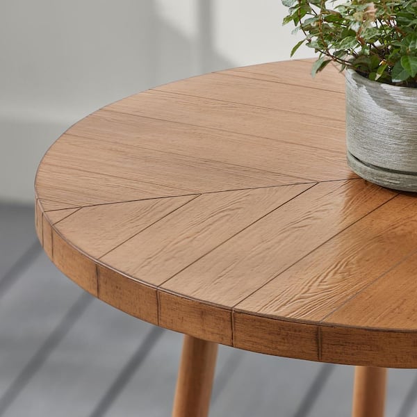 Hampton Bay Capestone Brown 3-Piece Wicker Round Table Outdoor