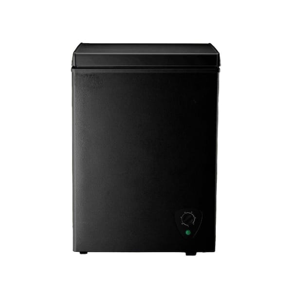 3.5 cu. ft. Manual Defrost Mini Upright Freezer in Black with Adjustable 7 Thermostat and Removable Basket