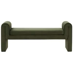 Garth Forest Green Entryway Bench 64 in.