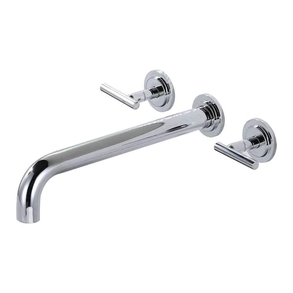 2-Handle Wall Mount Roman Tub Faucet in. Polished Chrome