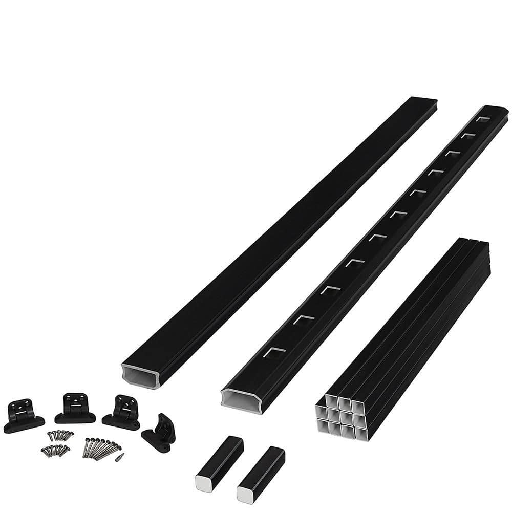 36 in x 96 in Brio Obsidian Black Composite Stair PVC Railing Kit price history on PriceWatchPro