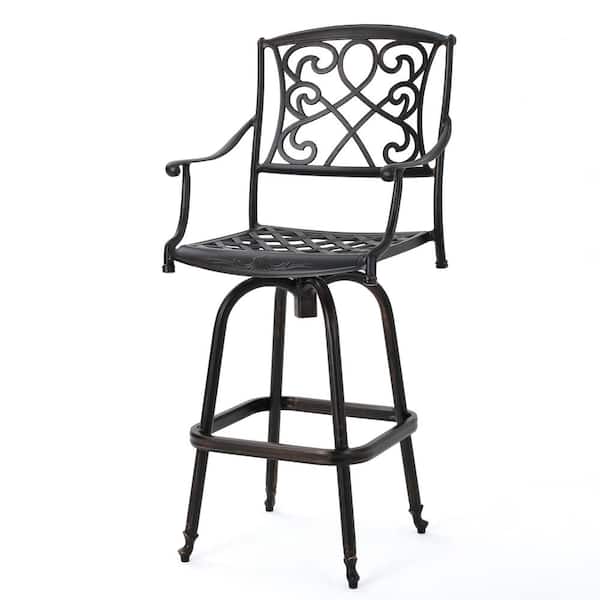 Dorothy Swivel Metal Outdoor Patio Bar Stool