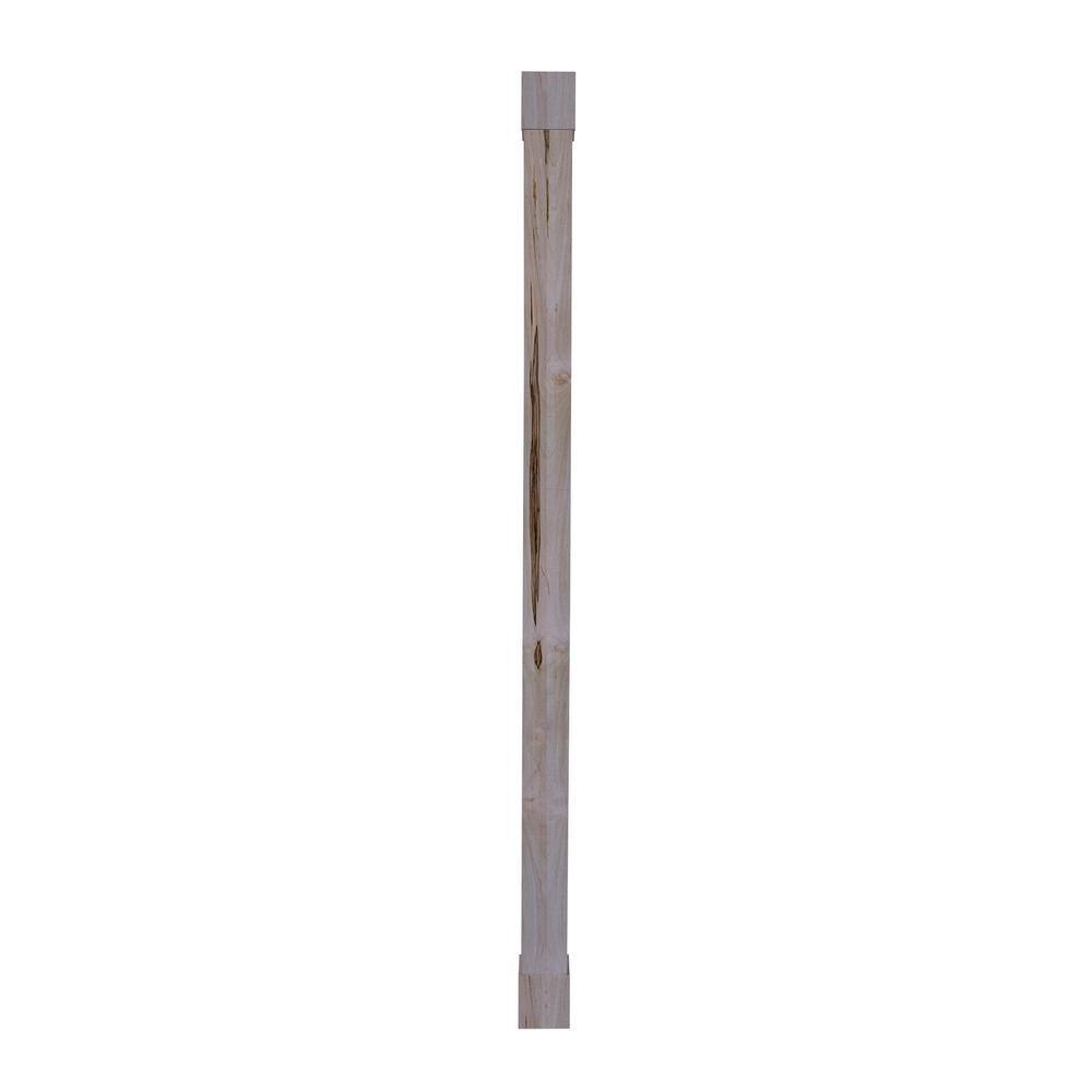 Unfinished Maple Wood Column Wrap for 8.66 Feet Posts