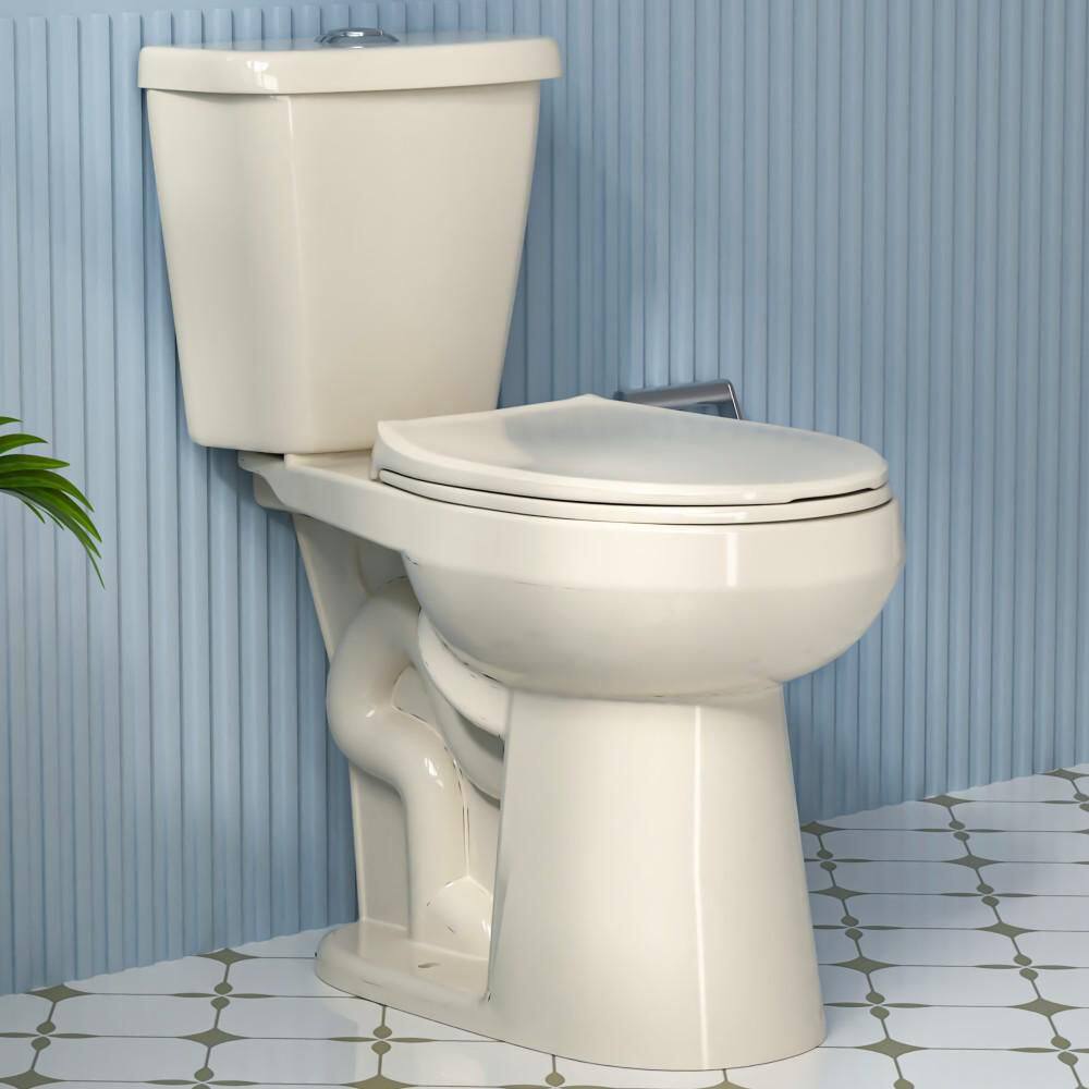 19" White Vitreous China Dual Flush Round Two-Piece Toilet