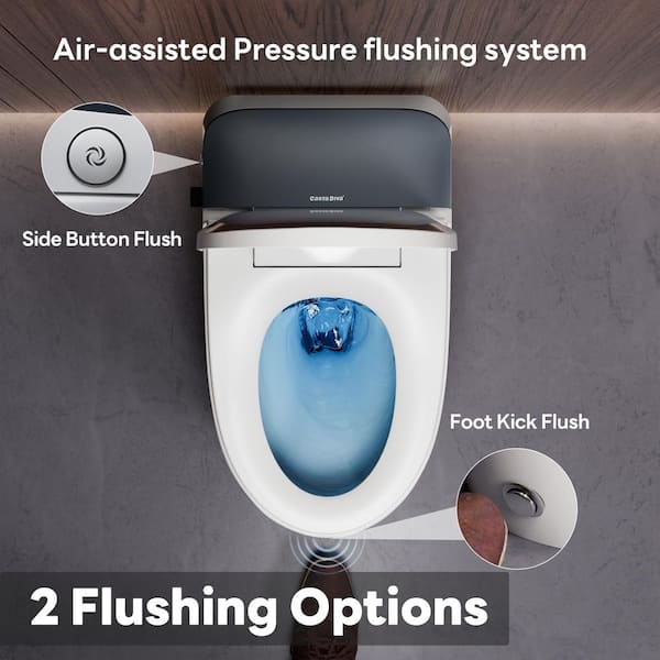 Casta Diva Elongated Non-Electric Bidet Toilet with 1.0 GPF, Rear & Front Wash