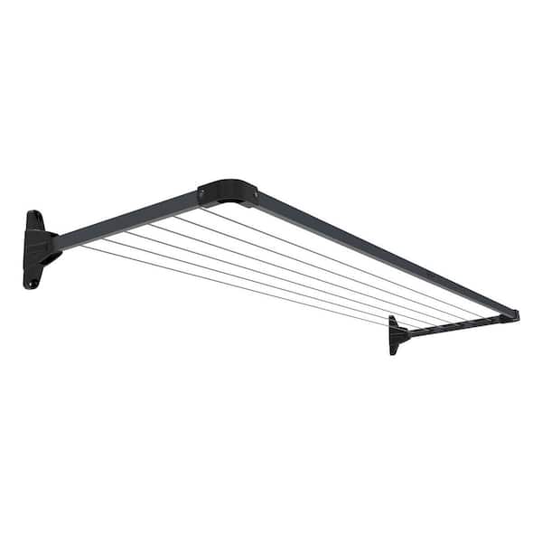 Mk2 Slim Iron Gray 8x88x22 Metal Wall Mounted Drying Rack-42.7 Feet Drying Space, with Accessories