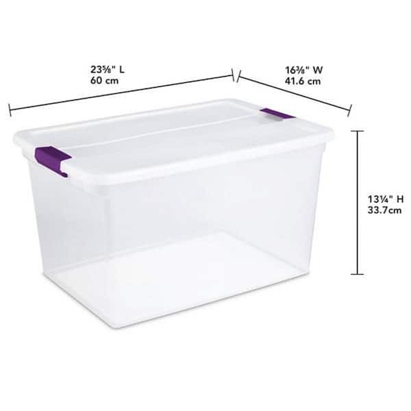 6 Packs Small Plastic Container Box, Latching Storage Bins with Handle