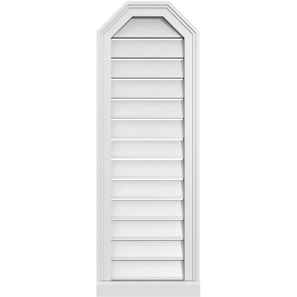 "14"" x 40"" Octagonal Top Surface Mount PVC Gable Vent: Functional with Brickmould Sill Frame" price history on PriceWatchPro