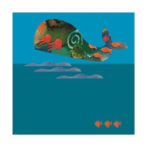 14 in. 14 in. Whiskers Studio 'The Whale' Canvas Wall Art