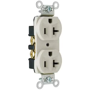 Pass and Seymour 20 Amp 125-Volt Commercial Grade Backwire Duplex Outlet, Light Almond