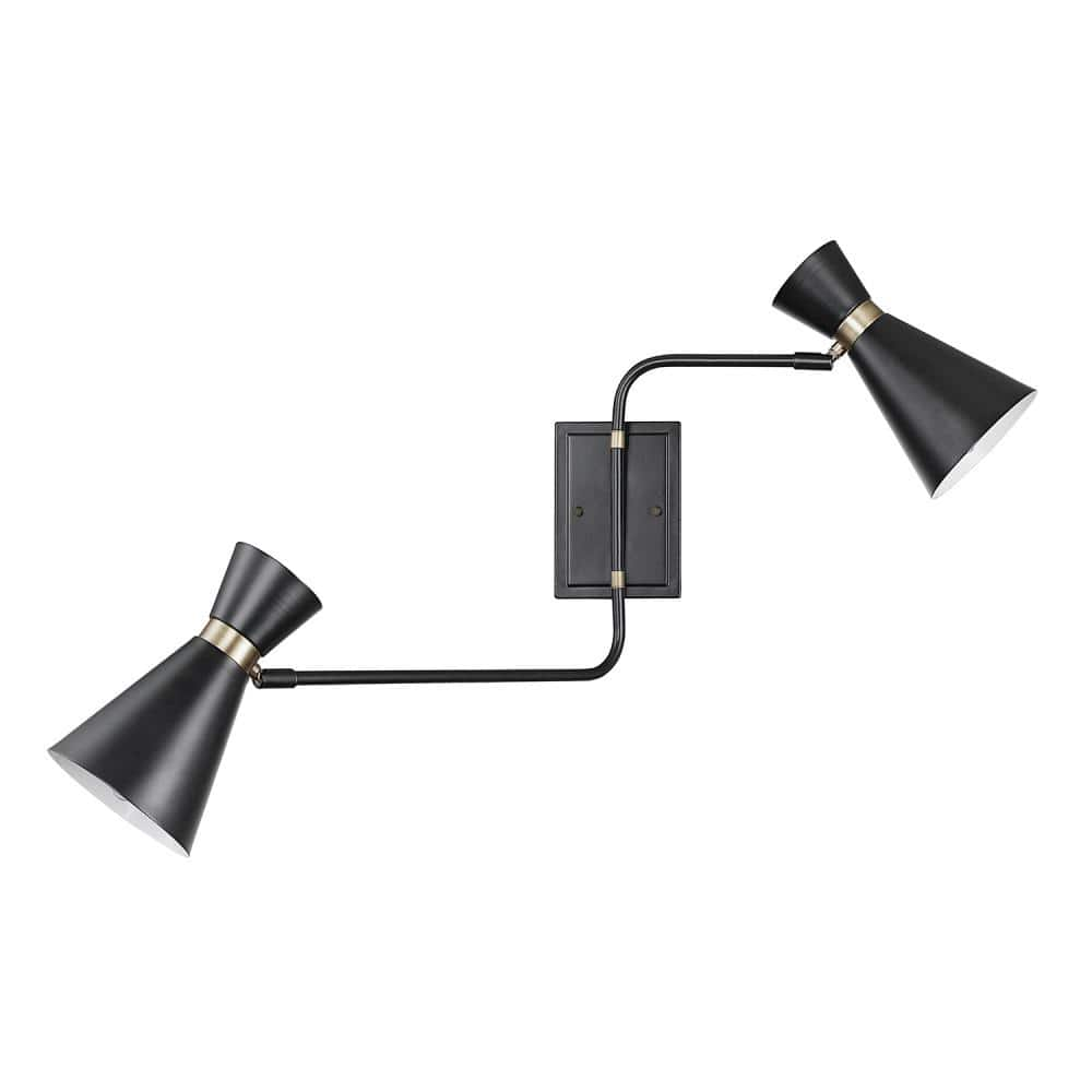 matte black swing arm wall sconce