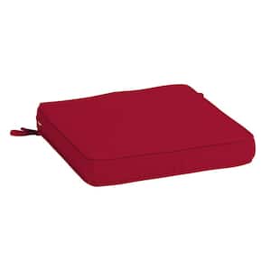 ProFoam 20 in. x 20 in. Caliente Red Square Outdoor Chair Cushion