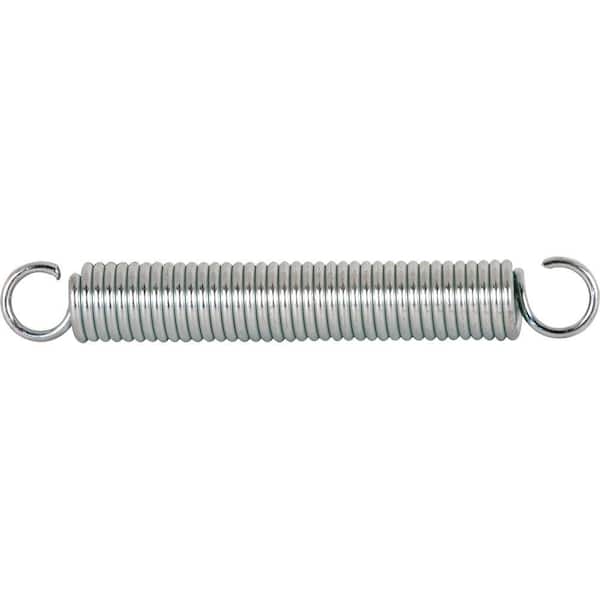 Prime-Line Extension Spring, Spring Steel Const, Nickel-Plated Finish, .035 GA x 1/4 in. x 1-7/8 in., Single Loop Open, (2-Pack)