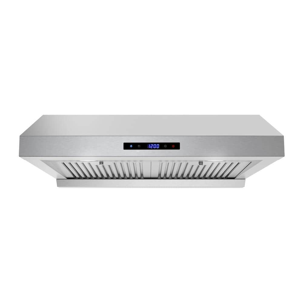 30 in. 406 CFM Andrano Ducted Under Cabinet Range Hood in Stainless Steel, Baffle Filters, Touchpad Control, LED Lights