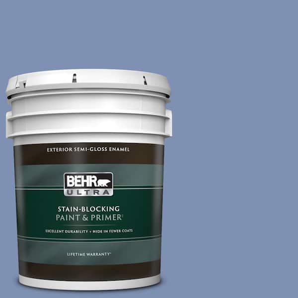 BEHR ULTRA 5 gal. #600D-5 Babbling Brook Semi-Gloss Enamel Exterior Paint & Primer