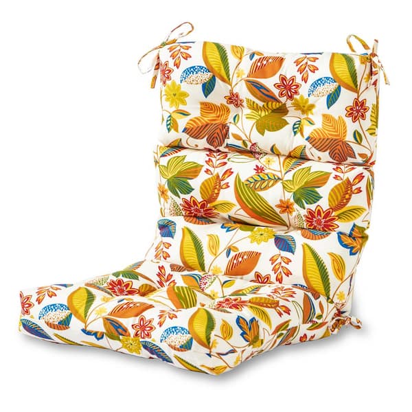 Greendale Home Fashions Esprit Floral Outdoor High Back Dining Chair Cushion