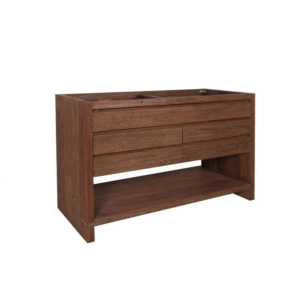 Refined Teak 48'' Double Free-Standing Vanity Base