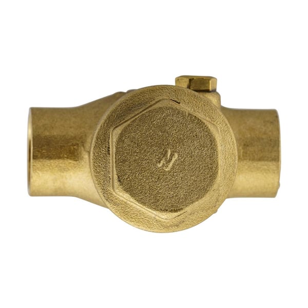 Lead Free 1/2" Brass Solder Ends Sweat Spring Check Valve 