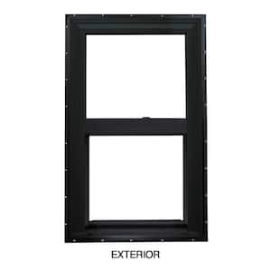 35.5 in. x 59.5 in. 60-Series Single Hung Vinyl Window Black Exterior and White Interior