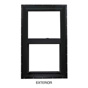 35.5 in. x 59.5 in. 60-Series Black Exterior and White Interior Single Hung Vinyl Window