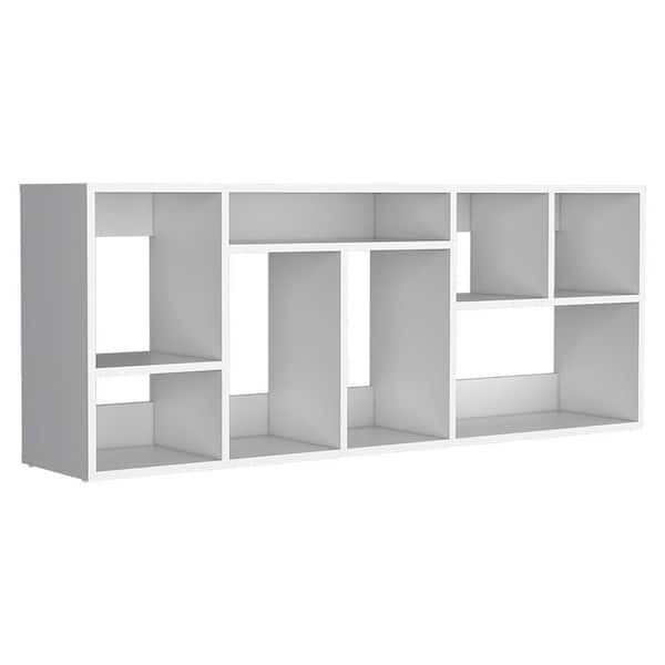 RST BRANDS Paulson 63 in. Wide White 8-Shelf Standard Bookcase