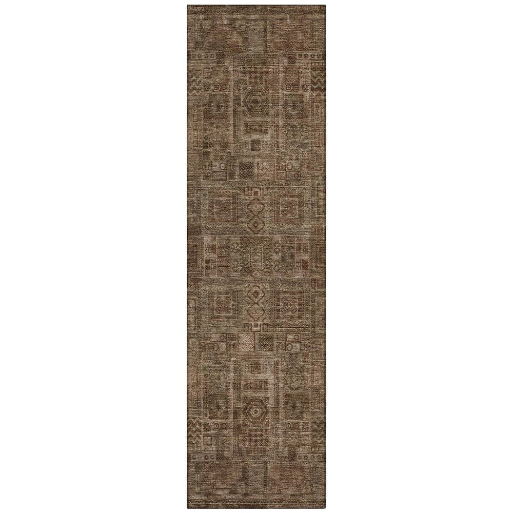 Chantille Machine Washable Indoor/Outdoor Abstract ACN2805 Copper 2 ft. x 7 ft. Runner Rug price history on PriceWatchPro