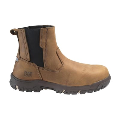 Women's Size 11 Butterscotch Grain Leather Waterproof Steel Toe Work Boots