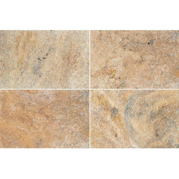 MSI Tuscany Beige 16 in. x 24 in. Tumbled Travertine Paver Tile (60 Pieces/160.2 sq. ft./Pallet)