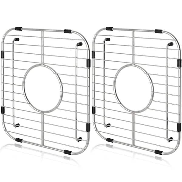 13.2 in. L x 11.6 in. W Premium Stainless Steel Universal Double Bowl Sink Bottom Grid, Grate Rack Centered Drain