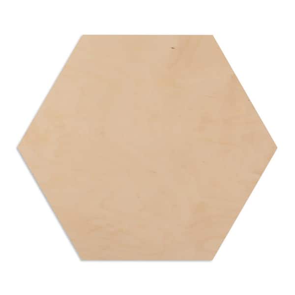 Handprint 1/2 in. x 12 in. Birch Plywood Hexagon